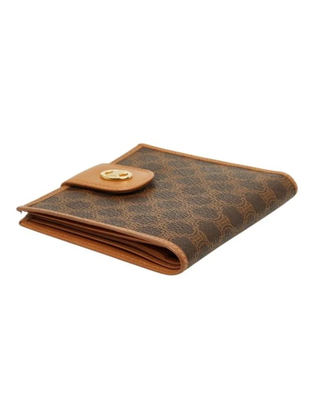 Celine Macadam Bifold Wallet Brown Leather